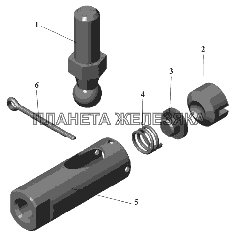 Наконечник тяги 101-1108138 МАЗ-152 (2011)